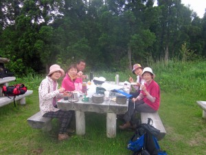 上山高原で昼食