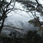 雪化粧をした六甲山