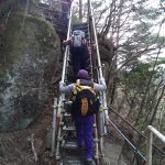 六甲山にこんな鉄梯子が連続してありました